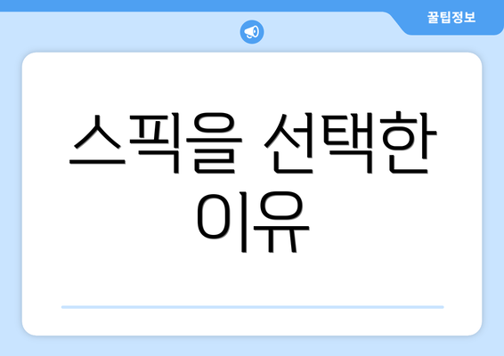 스픽을 선택한 이유