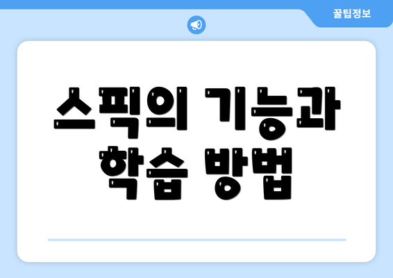 스픽의 기능과 학습 방법