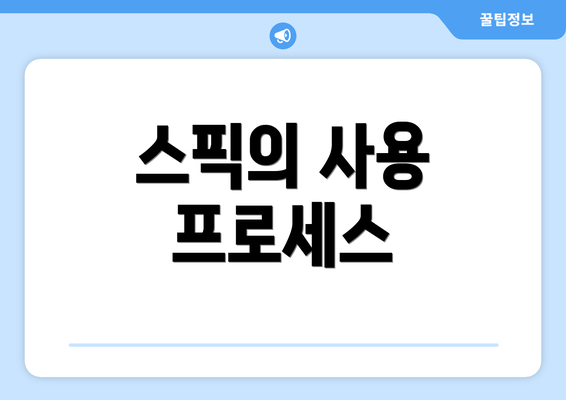 스픽의 사용 프로세스