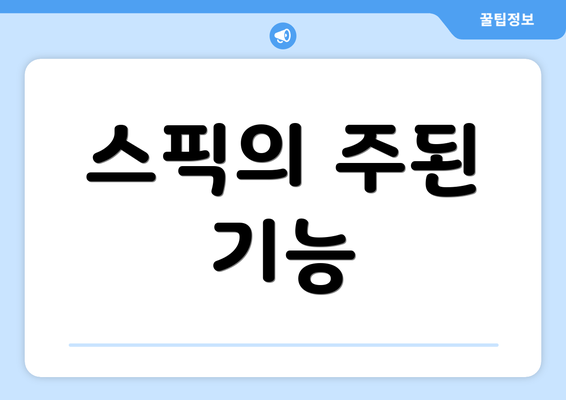 스픽의 주된 기능