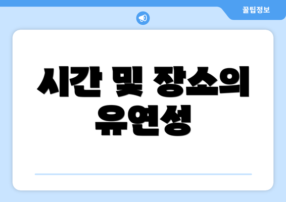 시간 및 장소의 유연성