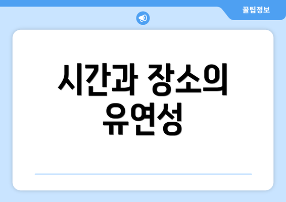 시간과 장소의 유연성