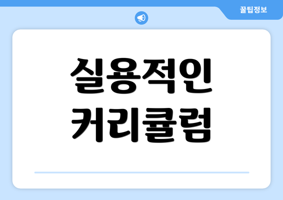 실용적인 커리큘럼