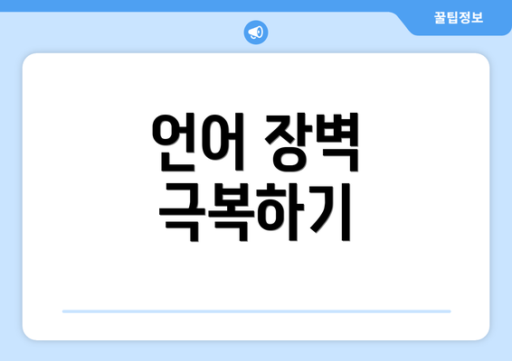 언어 장벽 극복하기