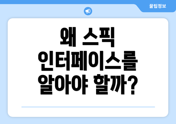 왜 스픽 인터페이스를 알아야 할까?