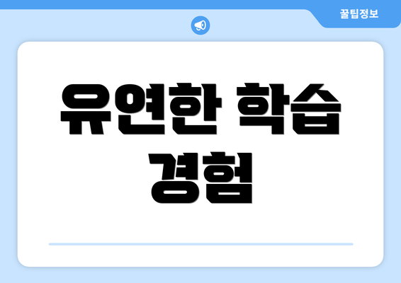 유연한 학습 경험