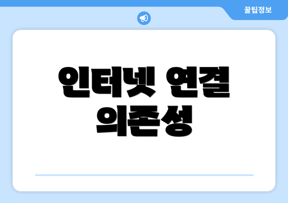 인터넷 연결 의존성