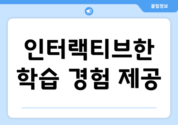 인터랙티브한 학습 경험 제공