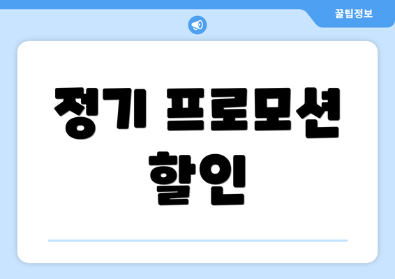 정기 프로모션 할인