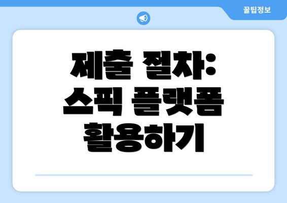 제출 절차: 스픽 플랫폼 활용하기