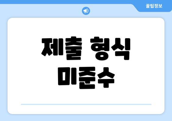 제출 형식 미준수