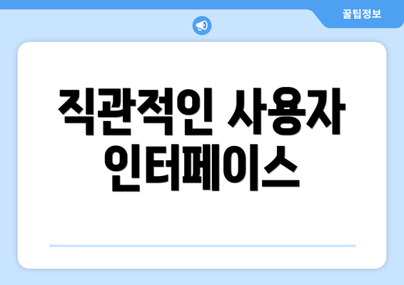 직관적인 사용자 인터페이스