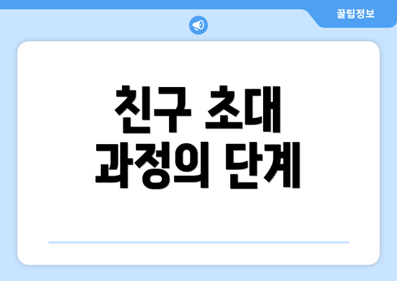 친구 초대 과정의 단계