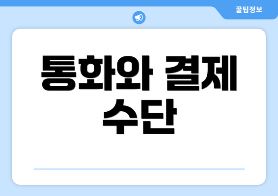 통화와 결제 수단