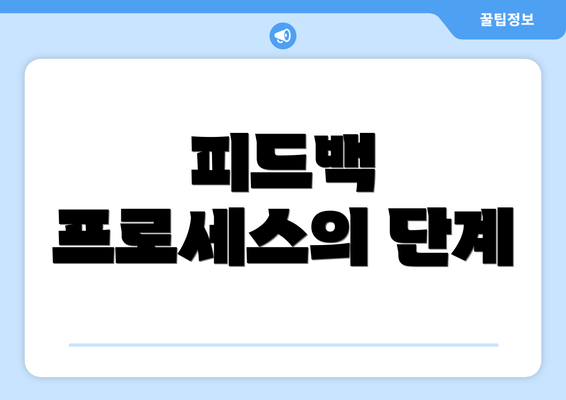 피드백 프로세스의 단계