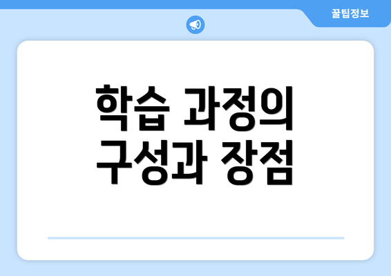 학습 과정의 구성과 장점