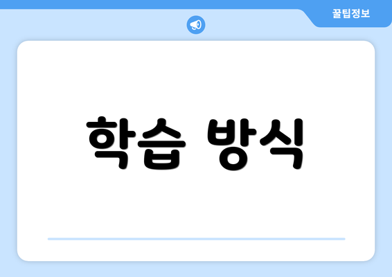 학습 방식