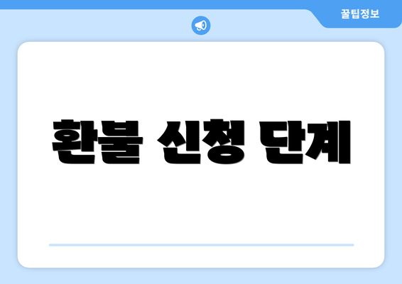 환불 신청 단계