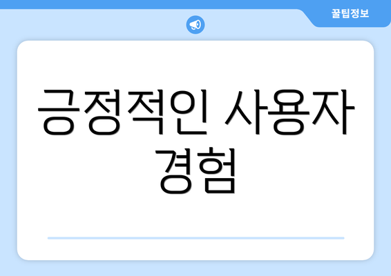긍정적인 사용자 경험