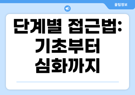 단계별 접근법: 기초부터 심화까지