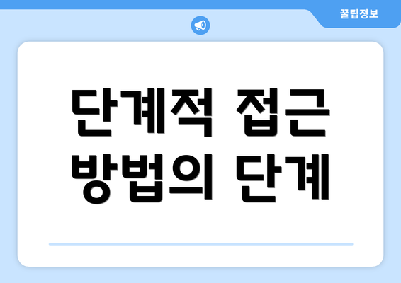 단계적 접근 방법의 단계