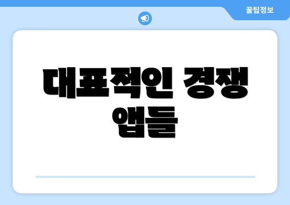 대표적인 경쟁 앱들
