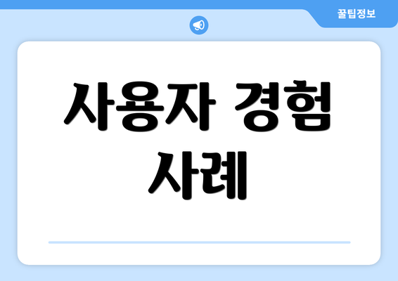 사용자 경험 사례
