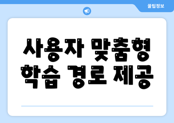 사용자 맞춤형 학습 경로 제공