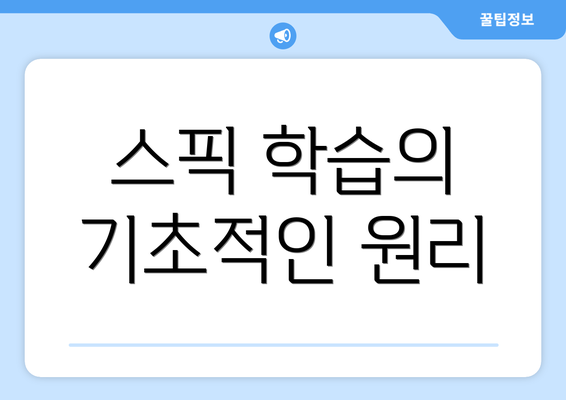 스픽 학습의 기초적인 원리