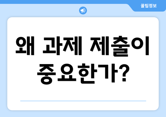 왜 과제 제출이 중요한가?