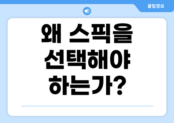 왜 스픽을 선택해야 하는가?