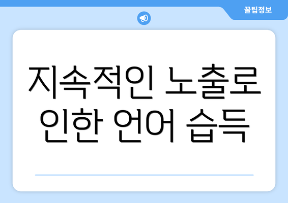 지속적인 노출로 인한 언어 습득