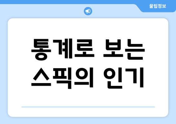 통계로 보는 스픽의 인기