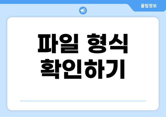파일 형식 확인하기