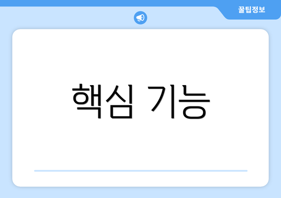 핵심 기능