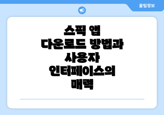 스픽 앱 다운로드 방법과 사용자 인터페이스의 매력