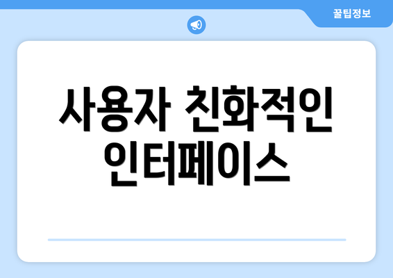 사용자 친화적인 인터페이스
