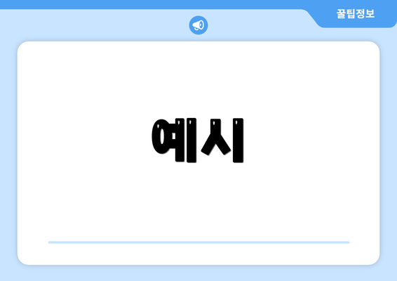 예시