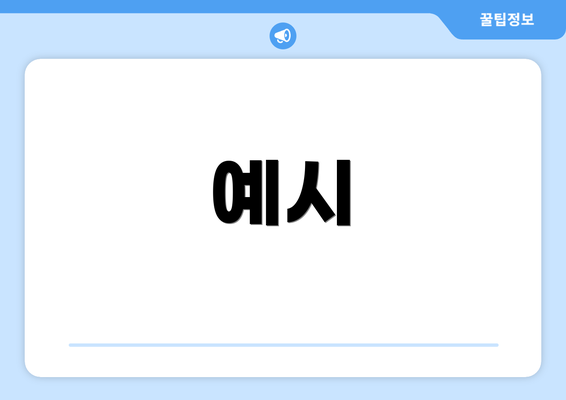 예시