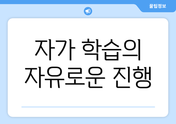 자가 학습의 자유로운 진행